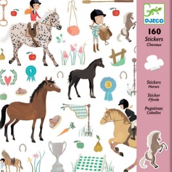 160 stickers Les chevaux