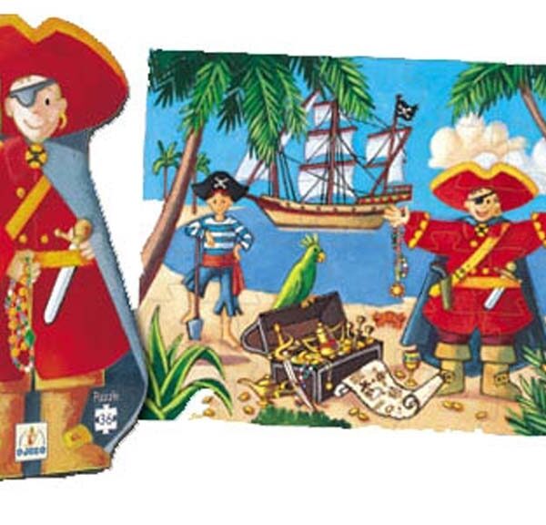 Puzzle silhouette - Le pirate et son trésor